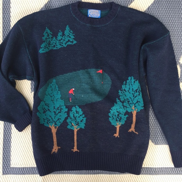 Pendleton Other - Pendleton Virgin Wool Rare Golf Crew Neck Sweater